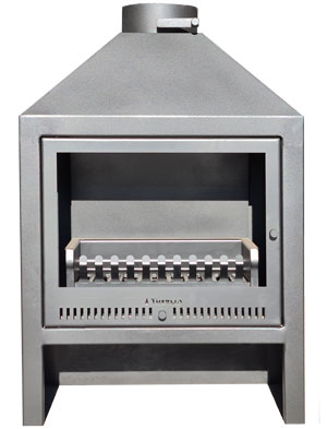 700 mm Slimline Fireplace with glass door